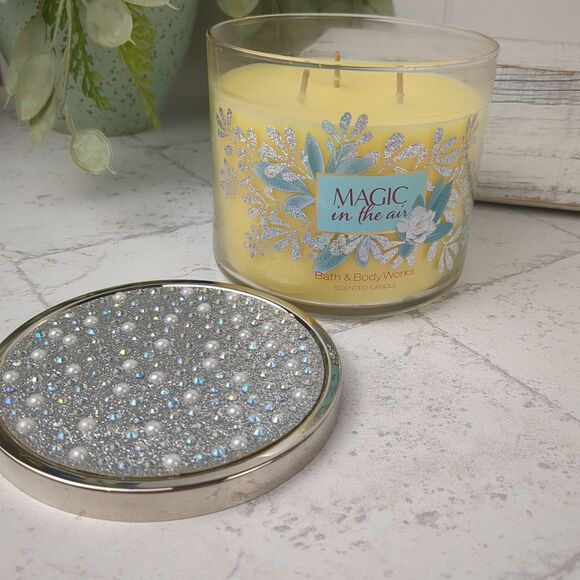 Bath & Body Works MAGIC IN THE AIR 3-WickCandle Jar 14.5 oz. Rhinestone Lid NEW - Picture 11 of 11